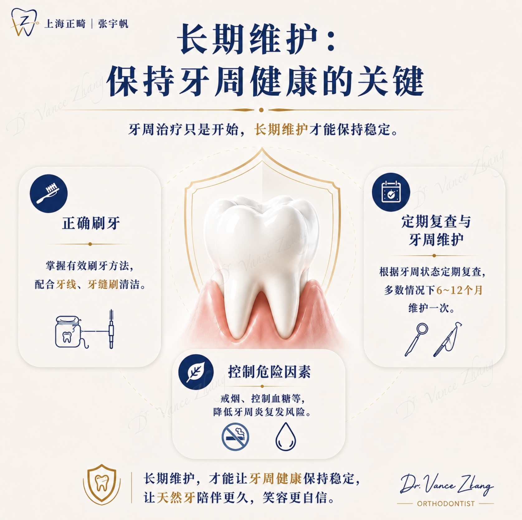 牙周长期维护示意图